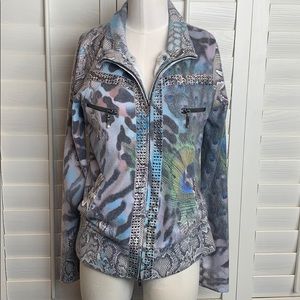 Alberto Makali Sweater jacket  large multi color